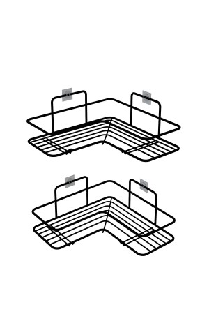 2 Stück selbstklebendes Badezimmerregal – Badezimmerregal aus Edelstahl – Badezimmer-Organizer-Regal – Eck-Badezimmerregal - 5