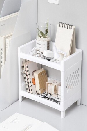 2 Stück Venice Tisch-Organizer mit 2 Etagen, Schmuck-Make-up-Regal, Büro-Organizer, Badezimmer-Parfümständer - 4