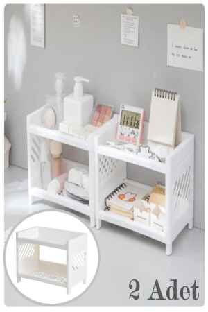 2 Stück Venice Tisch-Organizer mit 2 Etagen, Schmuck-Make-up-Regal, Büro-Organizer, Badezimmer-Parfümständer - 8