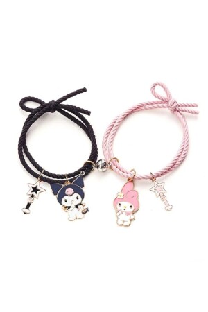 2 Stücke My Melody und Kuromi Magnetisches Beste Freunde Geschenk Paar Armband İyimoda. Handgelenkkurom - 2