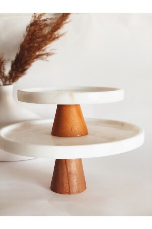 مجموعة من 2 طعاماً من الرخام، طعاماً من الكوكيز، طعاماً من الكعك، طعاماً من العرض، طعاماً من الأقدام - Madas Desıgn