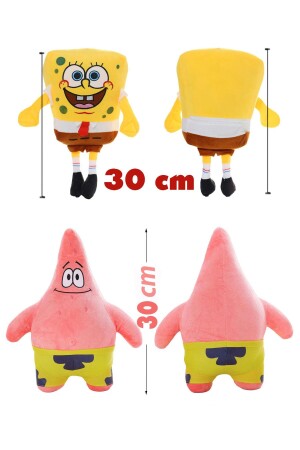 2-teilige Plüschfigur aus importiertem Stoff, SpongeBob und Patrick Star, Spiel- und Schlafbegleiter, Größe 30 cm. ESR875X2 - 8