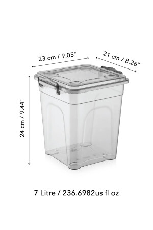 2-teiliger Mega-Aufbewahrungsbehälter für Mehl und Hülsenfrüchte – Speisekammer-Lebensmittelbehälter mit verschließbarem Deckel – Zutatenbox 2 x 7 l MCH-882 - 5