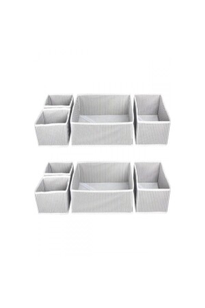 2-teiliges 4-teiliges Mehrzweck-Schrank- und Schubladen-Organizer-Box-Set HML-33432 - 1