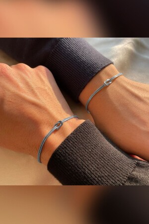 2-teiliges Knoten-Unendlichkeits-Armband mit versilbertem Lover-Knoten - 2