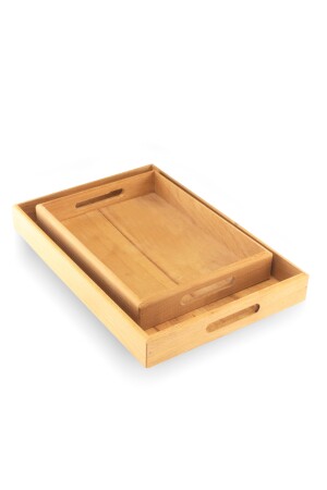 2-teiliges Präsentationstablett und dekoratives Tablett aus Holz – Nova Tray Nova0001 - 5