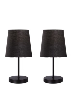 2-teiliges Set Marla Modern Metal Leg Fabric Head Table Lamp Lampshade MARLASS - 2