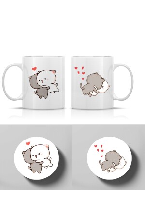 2 Untersetzer Mochi Cat Lover Cup 2 Stück insgesamt 4 Stück n231221 - 2