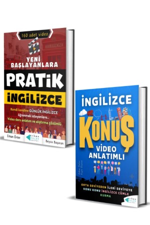 مجموعة محادثات من المجموعة الممارسة من المعلومات الإنجليزية (دروس الفيديو + 2 كتب) - Erkan Önler Yayınları