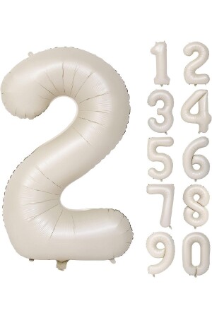 2 Yaş 74 Cm Krem Yaş Folyo Balonu - Genel Markalar