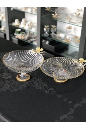 مجموعة من 2 أوانجارد تصميم خاص الذهب ذهبية معدنية مضاعفة الفراشة كوبات عرض ZH-ZH-716 - Santara