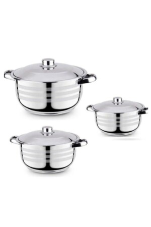 مجموعة من أدوات الطبخ 20 سم 22 سم 24 سم 8697453410344 - BARON