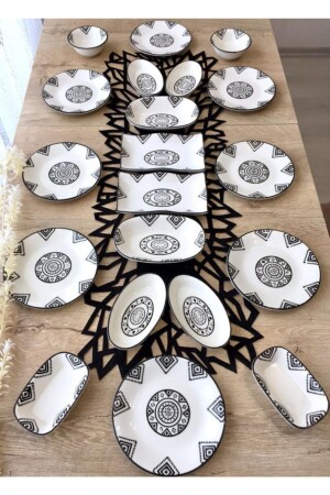 نمط من المجموعة من 20 قطعة وجبة الإفطار لـ 8 أشخاص - VENÜS HOME DECORATION