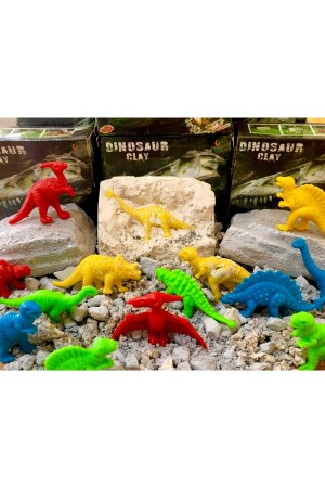 20 Ad Renkli Dinazor Arkeolojik Kazı Kiti Eğitici Öğretici Bilim Aktivite Faaliyet Dinozor Tür Seti - 2
