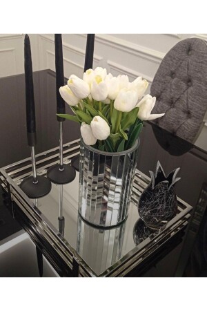 عبوة الزجاج من الفضة أزياء ديكورات مستديرة 20 سم عبوة exvzyy225572 - extrasepetim