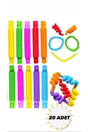 20 Stück Pop Tubes pädagogisches Stressabbau-Spielzeug flexibles Rohr CF12390 - 1