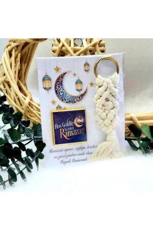 20 Stück Ramadan-Geschenk, Schokolade und Makramee-Schlüsselanhänger, Willkommens-Ramadan-Set, Ramadan-Ornamente. - 2