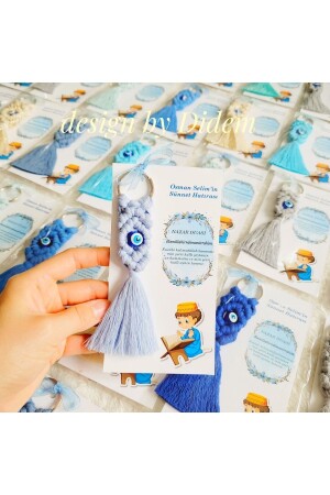 20 Tane Nazar Dualı Mevlüt Hatırası- Kuran I Kerim Hediye Töreni- Bebek Hediyelik- Nazar Duası - Design By Didem