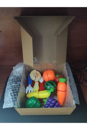 20-teiliges Spielzeug-Obst- und Gemüseset, schneidbares Obst, geschnittenes Obst, Klettverschluss, Obst und Gemüse, Udugxuf - 2