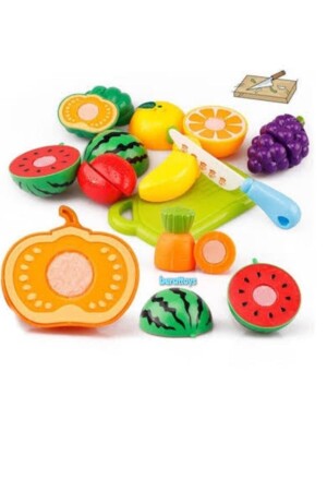 20-teiliges Spielzeug-Obst- und Gemüseset, schneidbares Obst, geschnittenes Obst, Klettverschluss, Obst und Gemüse, Udugxuf - 1