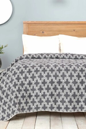 منز بنيتا جراي كتان القطن المزدوج 200. 20. 01. 0691 - Karaca Home