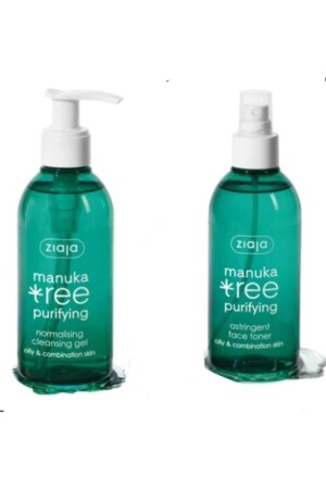 مخرج من شجرة مانوكا من مادة حب الشباب 200 مل و جيل تنظيف البشرة من حب الشباب 200 مل مجموعة من 2 من مادة مانوكا من حب الشباب من جلد - Ziaja