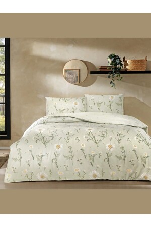 غطاء من الملفات المعدنية لوريل خضراء مزدوجة بدون مرنة 200 سم × 220 سم 3464-224 - Taç