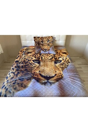 غطاء متعدد الأغراض (بيك) مقاس الملك المُقسم بالمنزج من قِطاع (منيز) - 200 × 220 سم ومثلًا بيك و غطاء - Gençev Home Collections