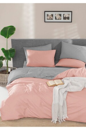 مـنـز-بـاسـتـيـنـة السلمون الغـير طـريـقـة غطـاءـة مزدوجـة 200 × 220 سم سم سم - Sheri Home