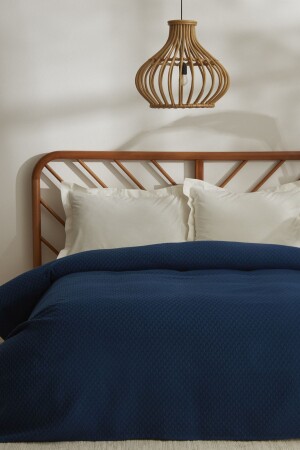 (مـنـزـ لـورينا) ، (جاكارد) المزدوج من البامبو (بايك 200 × 230 سم إنديغو 200) - Karaca Home