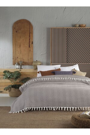 غطاء ملابس منقليين مزدوج منقليات 200 × 230 سم سرير أريكة أريكة غطاء أريكة من القطن النسجة طاسيلات Mk-1600 - Lux Touch