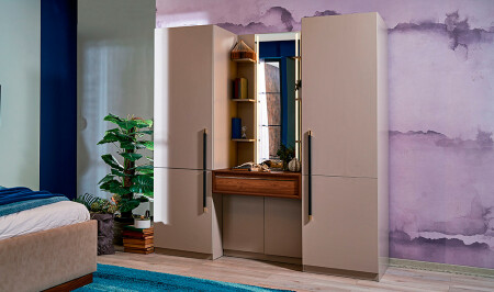 (منز رامسي) 200 سم 4 غرفة خزانة الباب - Cadde Yıldız