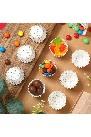 200 Adet Renkli Muffin Cupcake Kalıpları Kek Kapsülü Cupcake Muffin Kağıdı - 6