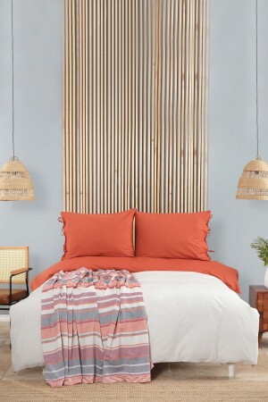 مـنـز - أساسي طـريـكـوتـا حجر مزدوج الجانب مزدوج غطاء غطاء الـبـيـد 200 - Karaca Home