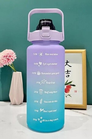 2000 ml Motivationswasserflasche Tritan Gym Wasserflasche Bpa-frei 2000 ml 2214 - 9