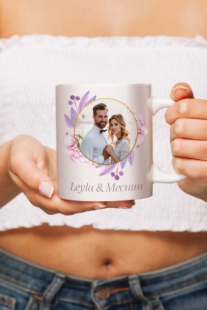 كوب من الفورسلين الشخصي مع الاسم والصورة، كوب مع الصورة 200013 - HediyeLabs