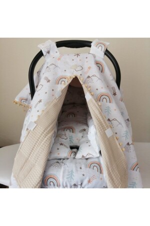 غطاء ومدخن ورف من ألياف موسلين المزجقة 20001686 - BabyLifeHome