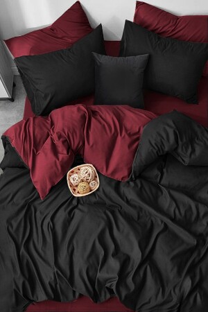 (منز-بورغندي) القطن الأسود مزدوج غطاء القماش، إنه 20015792210 - istanbul towel