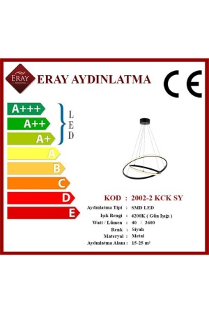 2002-2 30-40 Siyah Led Avize 2002-2 KCK SY - 4