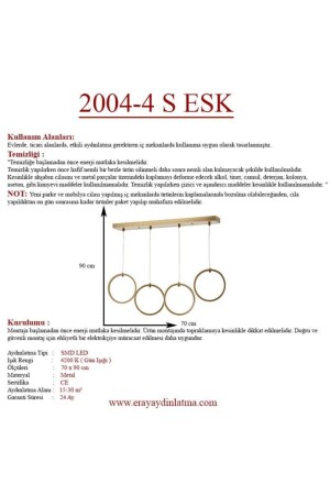 2004-4 S Eskitme Sıralı Led Avize 2004-4 S ESK - 6