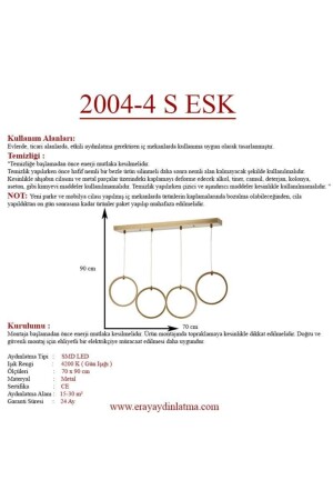 2004-4 S Eskitme Sıralı Led Avize 2004-4 S ESK - 4
