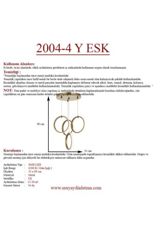 2004-4 Y Antiker LED-Kronleuchter 2004-4 Y ESK - 6