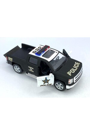 2014 Chevrolet Silverado Polis Çek Bırak 5 inch. Oyuncak Araba 1:46 KT5381DP - 1