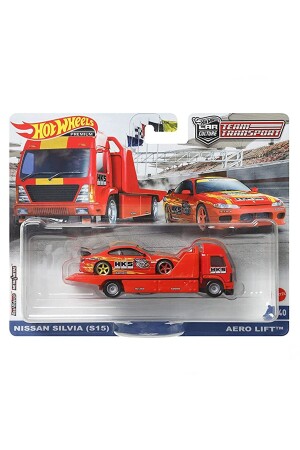 2022 Neu / Neuer Nissan Silvia S15 + Aero Lift Team Transport Maßstab 1:64 Hotwheels Premiummarke HobbyToysMaMiToy-Set1 - 3