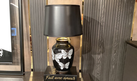 مُظلة مصباح مُسحّقة من قبعة سوداء - 20228 - Cadde Yıldız