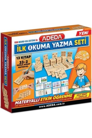 2023 Adeda Anasınıfı & 1.sınıf Ilk Okuma Yazma Seti (13 Kitap & 33-2 Ahşap Materyal) BURSAÇNRKİTAP001 - 2