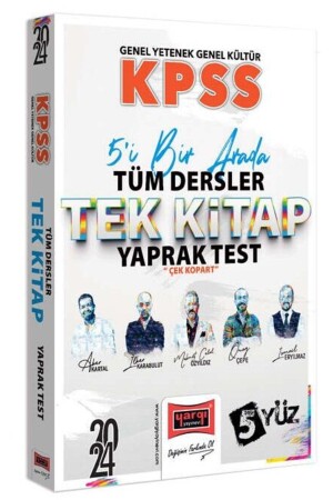 2024 KPSS 5Yüz Lisans GK-GY Tüm Dersler Tek Kitap Çek Kopart Yaprak Test - 2