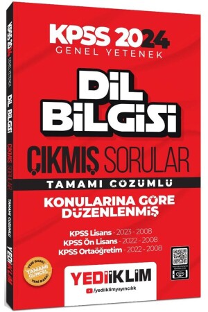 2024 Kpss Dil Bilgisi Konularına Göre Tamamı Çözümlü Çıkmış Sorular - 2