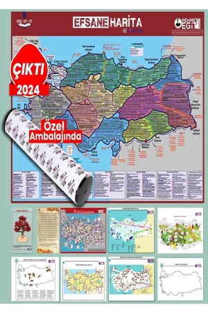 2024 Kpss Tyt Ayt Efsane 10 Lu Harita Seti - Mehmet Eğit - 2