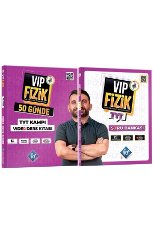 2024 Vip Fizik 50 Günde TYT Kampı Video Ders Kitabı ve TYT Fizik Soru Bankası Seti SET14533 - 2